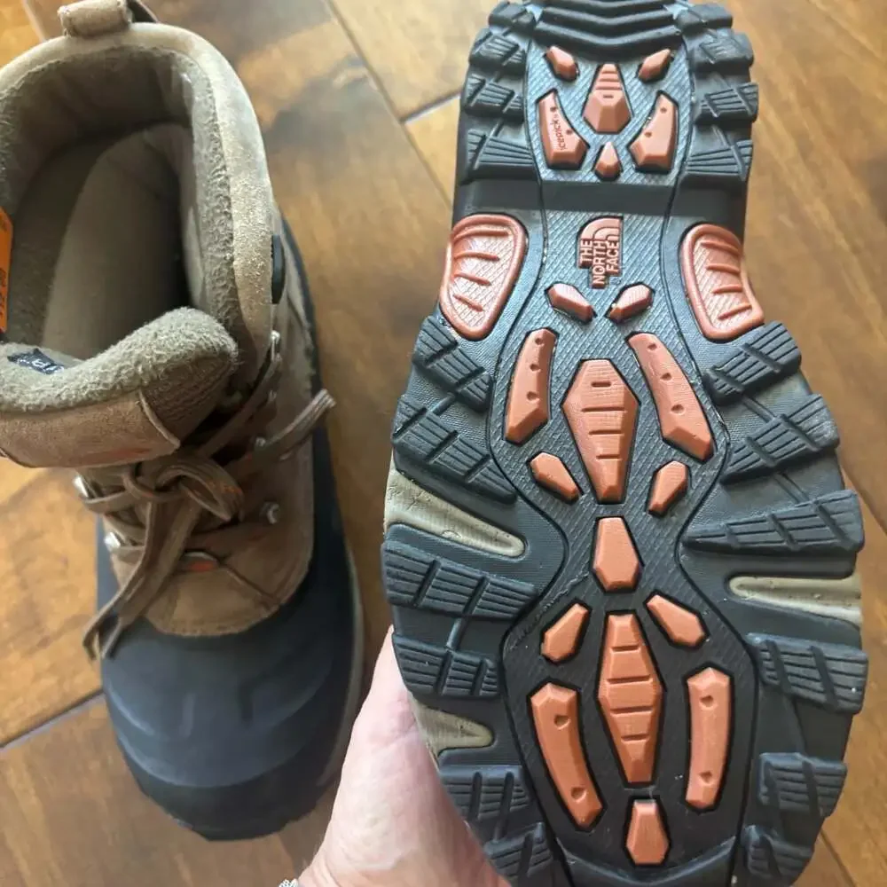 The North Face Chilkat Brown Suede Waterproof Winter Boot Men's 8.5